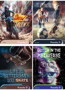 232112-EC Bilježnica Pisanka D STREET GOLD MIX DEČKI  P10/60