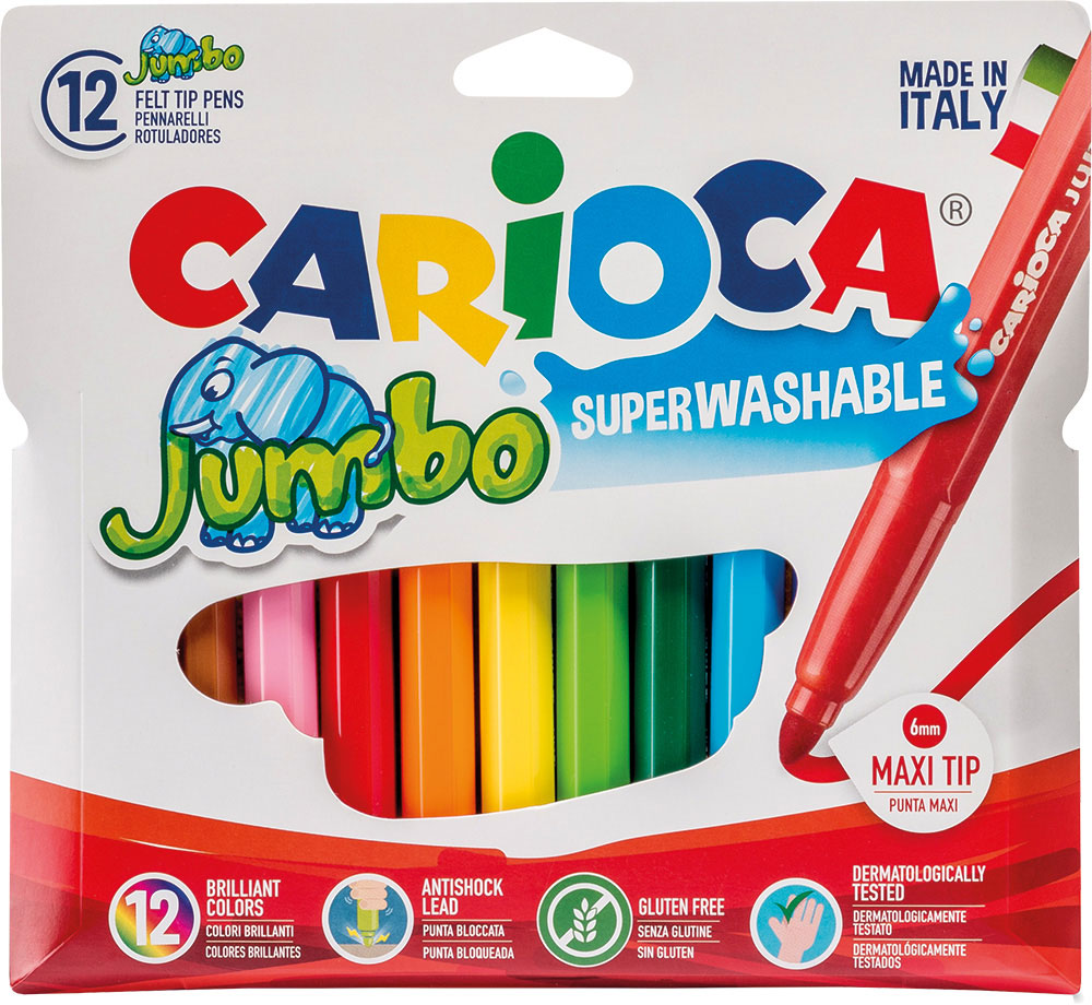 232603-EC Flomasteri 12/1 CARIOCA Jumbo perivi 40565 bls P24