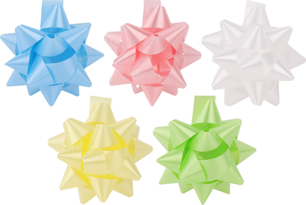 232930-EC Mašna zvjezdica samolj. pastel, 1/1, 6,5 cm, mix 5 boja P100/1200