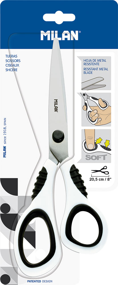 233165-EC Škare MILAN uredske 20,5cm crno/bijele bls P12/144