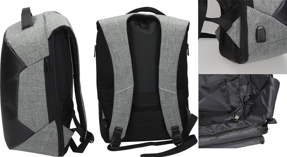 233421-EC Ruksak za laptop 15,6" Safety sivo-crni, 45x35x17cm