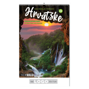 233438-EC Kalendar NP HRVATSKE 13L 33x48+7, spirala P40 OG* 2026