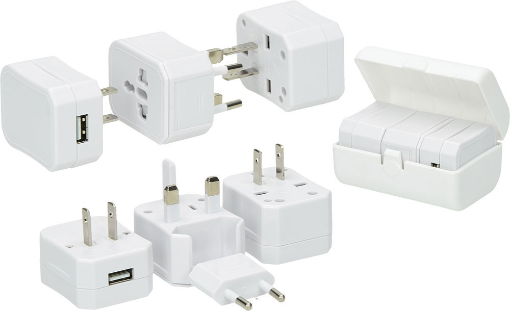 233518-EC Adapter putni REGULAR  8,5x6x4,5 cm u putnom etuiju, bijeli P1/100