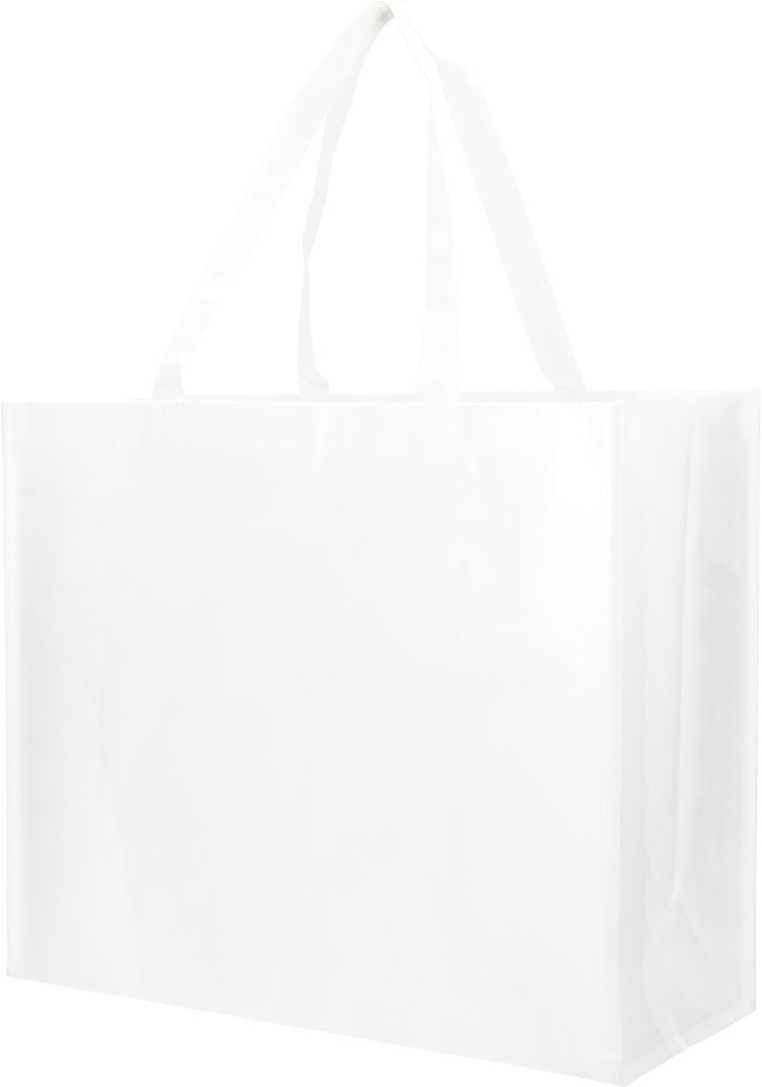 233543-EC Torba shopping polipropilen PP Tote bag bijela, 42x38x10cm P100