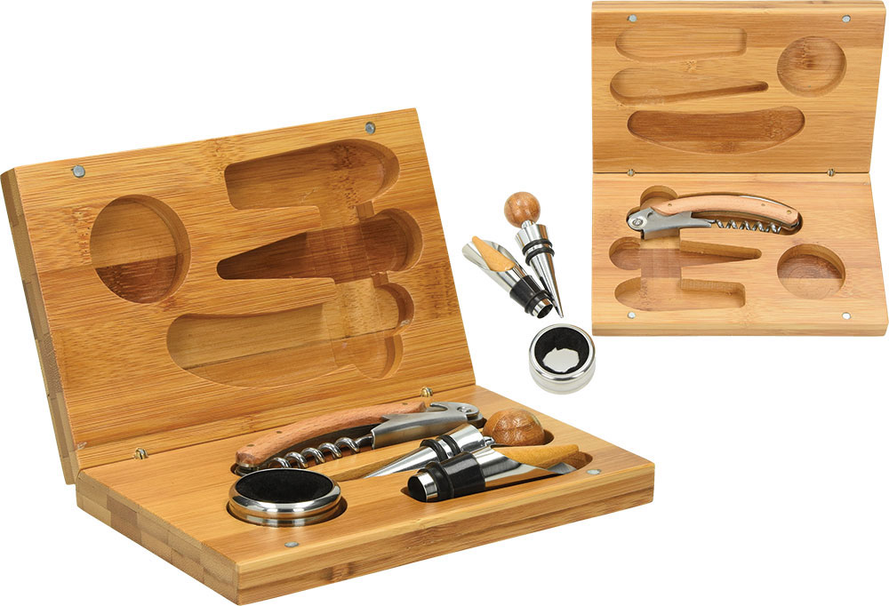 233584-EC Set vinski Otonel, 4-djelni u bambus kutiji 18x12x3,3cm P1/24