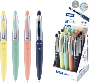 234256-EC Ol.kem. MILAN Capsule Silver 1mm sort display P20/360