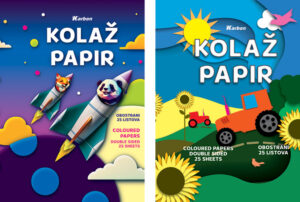 235288-EC Kolaž papir mat A4 KARBON obostrani 20+5 fluo.=25 lista  P10/60