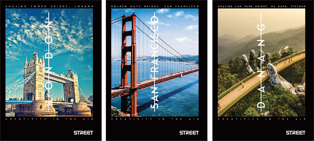 235637-EC Bilježnica A4/D Street BRIDGES 50L 65761 P10/60 NETTO