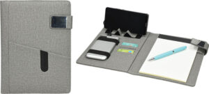 236308-EC Mapa poslovna Arter premium A5, siva tekstilna 23,8x18 cm