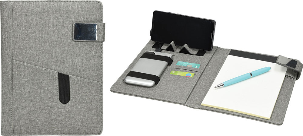 236308-EC Mapa poslovna Arter premium A5, siva tekstilna 23,8x18 cm