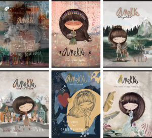 236355-EC Bilježnica A4/D Anekke 42L, gliteri/UV P10/60