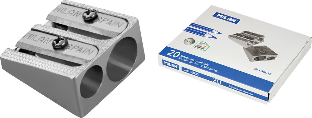 236620-EC Šiljilo metalno 2 rupe MILAN alu 80035 P20/400