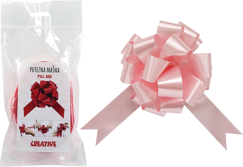 236699-EC Mašna potezna 31mm mat roza 2 kom bls P2/1