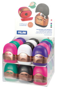 Šiljilo plastično 1 rupa s kućištem MILAN CAPSULE Copper P24/288