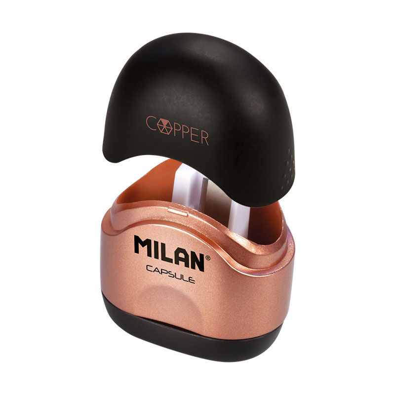 236987-EC Šiljilo plastično 1 rupa s kućištem MILAN CAPSULE Copper P24/288