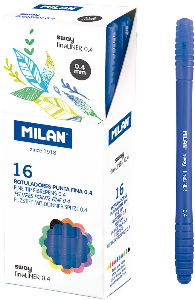 237228-EC Flomaster fineliner MILAN 0,4 SWAY plavi P16/672