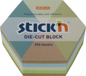 237328-EC Blok samolj. STICK'N 61x70 pastel/recikl. sort boja hexagone 250L 21828 P18/108