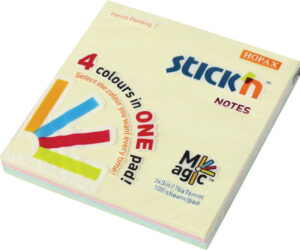 237335-EC Blok samolj. STICK'N 76x76 pastel sort 4 boje MAGIC 100L 21574 P12/216