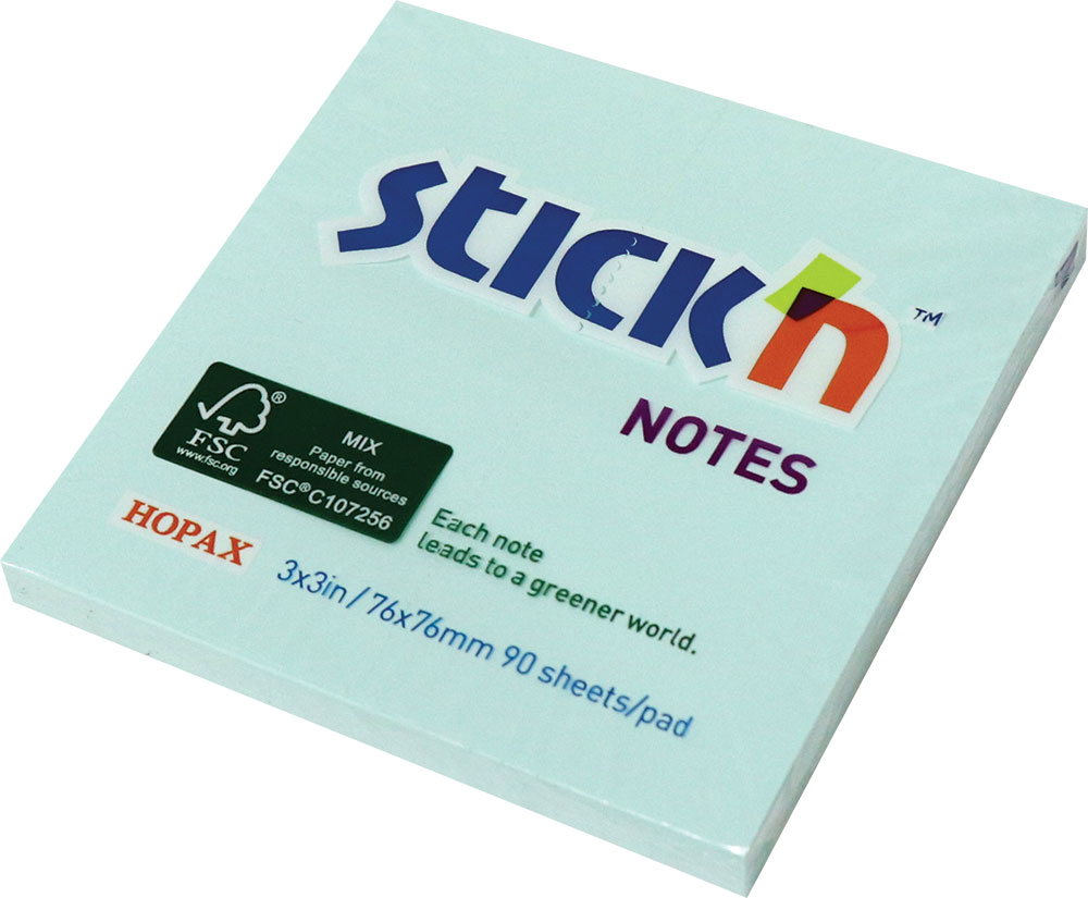 237337-EC Blok samolj. STICK'N 76x76 pastel plavi FSC 90L 21564 P12/216