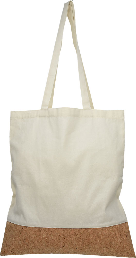 237596-EC Torba shopping pamučna sa plutom 130g Cork natur, 38x42cm P200