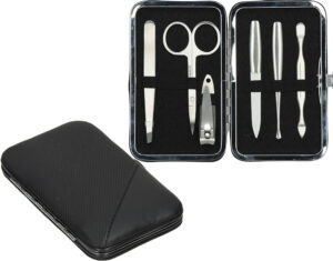 237628-EC Manikir set 6-dijelni TRIP u etuiju crni, umjetna koža