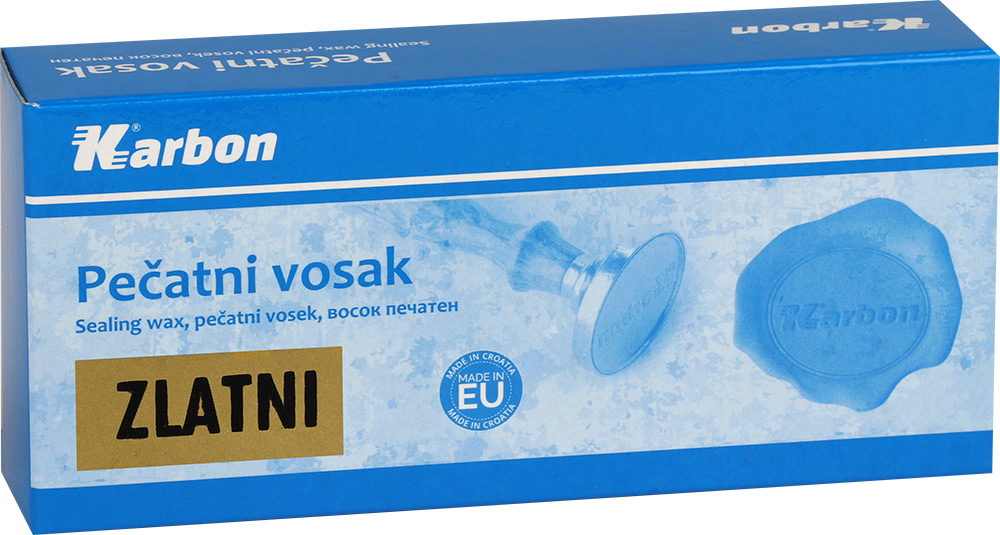 237905-EC Vosak pečatni zlatni za toplo pečaćenje Karbon 10/1 P50