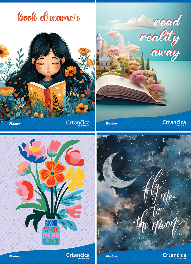 237946-EC Bilježnica Crtančica KARBON MIX CURE P20/160