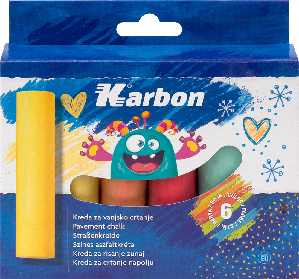 237991-EC Kreda za vanjsko crtanje 6/1 KARBON okrugla P42