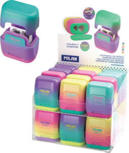 Šiljilo plastično 2 rupe MILAN Compact Sunset sort display P24/288