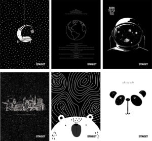 238102-EC Bilježnica A4/D Street BLACK&WHITE 54l 63481 P10/60 NETTO