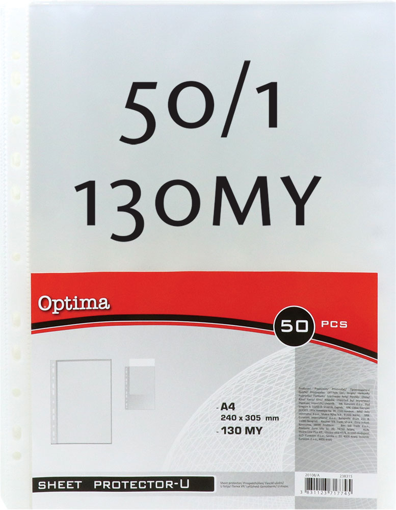 238315-EC Fascikl UR uložni 130my OPTIMA A4 50/1 20108/A P1/10