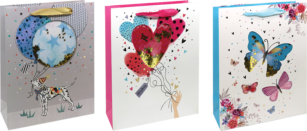 238579-EC Vrećica L exclusive svakodn. glitter prozor 26x32x10cm P12/120 NETTO