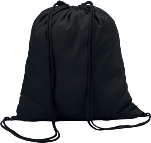 238730-EC Vrećica sa vezicom pamučna Color crna 37x41 cm 100g/m2 P200