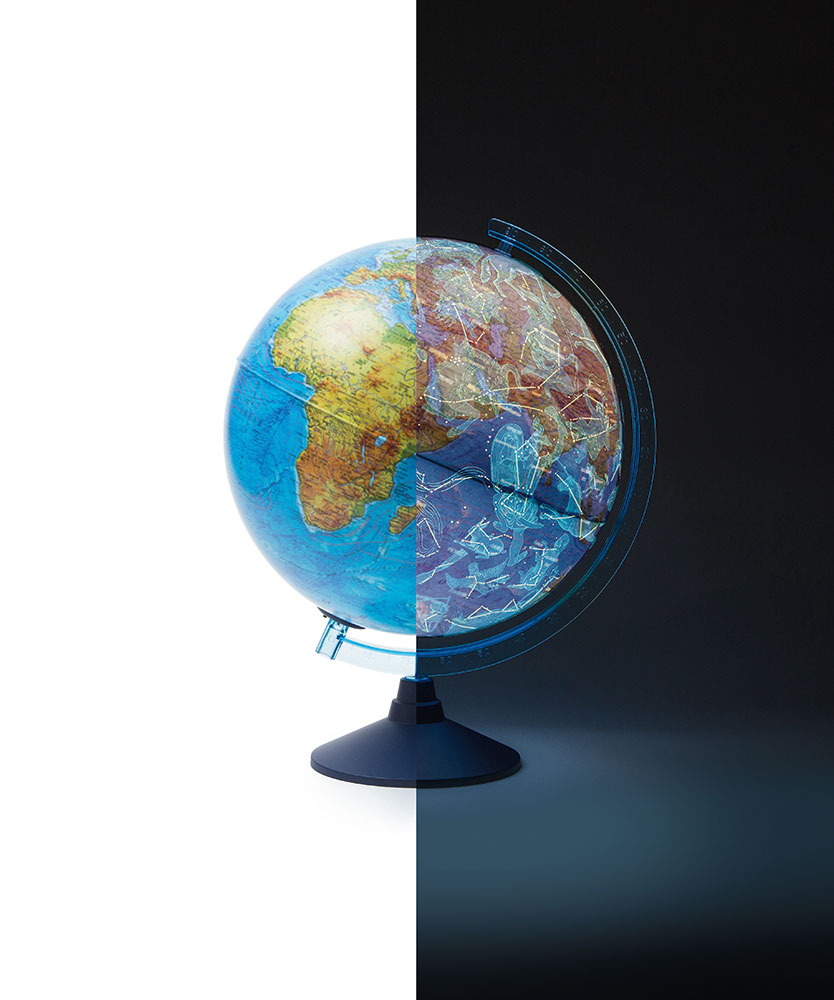 238755-EC Globus 25cm Alaysky's LED svijetlo, HRV 2u1 mapa sa zvijezdama, IQ App P4