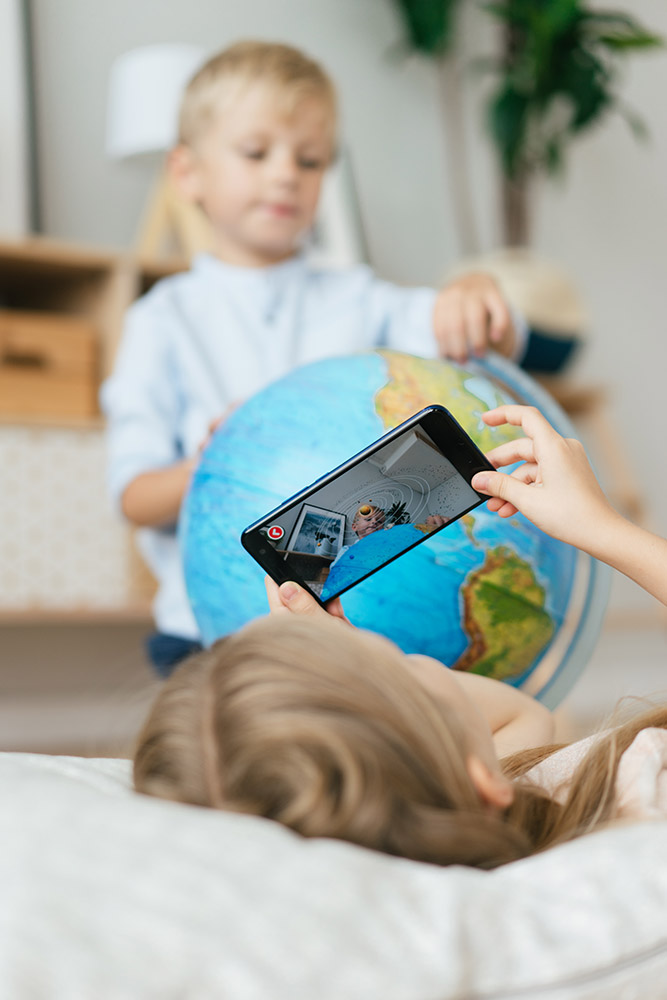 238755-EC Globus 25cm Alaysky's LED svijetlo, HRV 2u1 mapa sa zvijezdama, IQ App P4