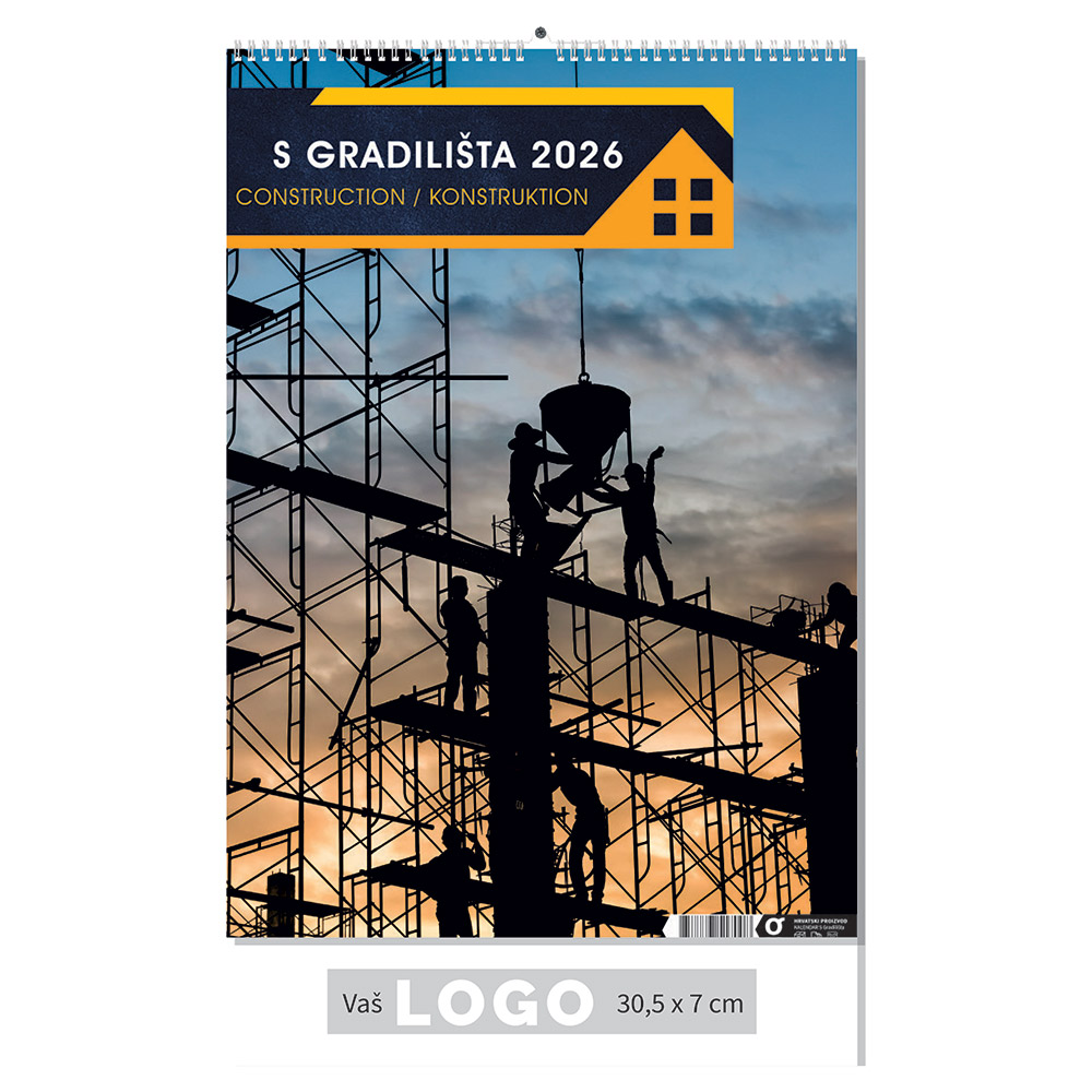 238785-EC Kalendar S GRADILIŠTA 13L 30,5x43+7, spirala P50 OG 2026