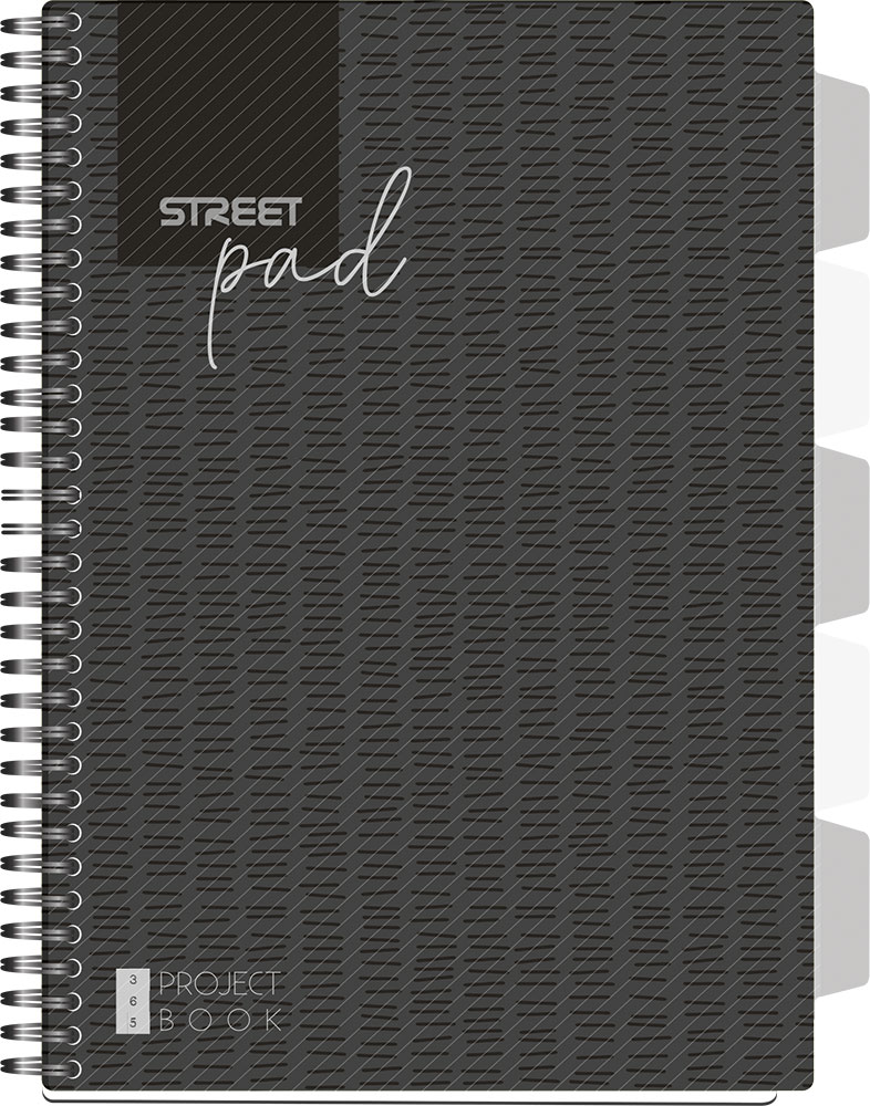 239000-EC Blok kolegij A4/D STREET PAD BLACK 100L sa pregradama 67129 P15