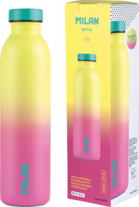 239619-EC Boca za vodu MILAN Sunset žuto-roza 591ml, isotermalna, nehrđajući čelik P12