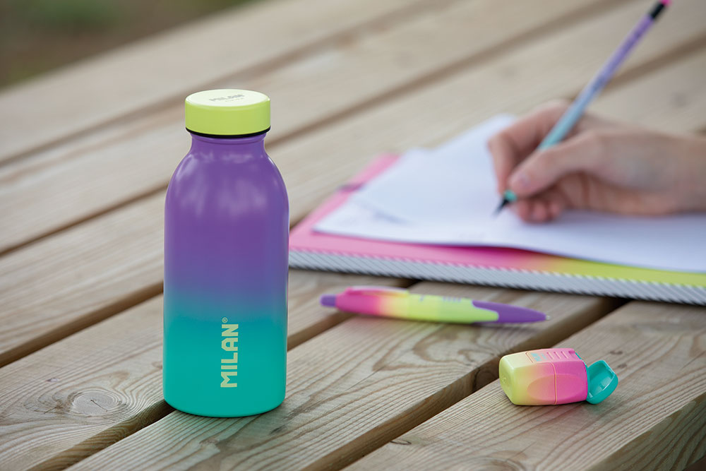 239620-EC Boca za vodu MILAN Sunset zeleno-lila 354ml, isotermalna, nehrđajući čelik P12