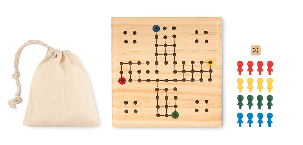 239861-EC Igra društvena Čovječe ne ljuti se 12x12x1,5 cm u pamučnoj vrećici P80
