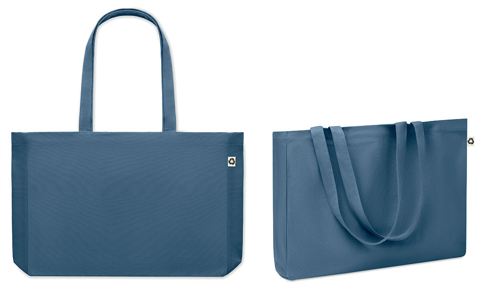 240408-EC Torba za shopping i plažu RESPECT canvas, reciklirani pamuk 280g petrol plava