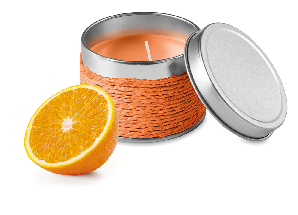 240453-EC Svijeća mirisna Orange fi 6x4,2cm
