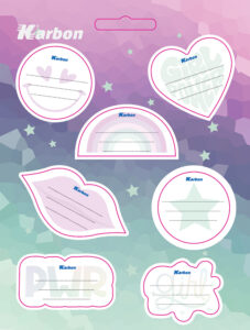 240904-EC Naljepnice za bilježnice KARBON CURE 7 kom P24/240/480