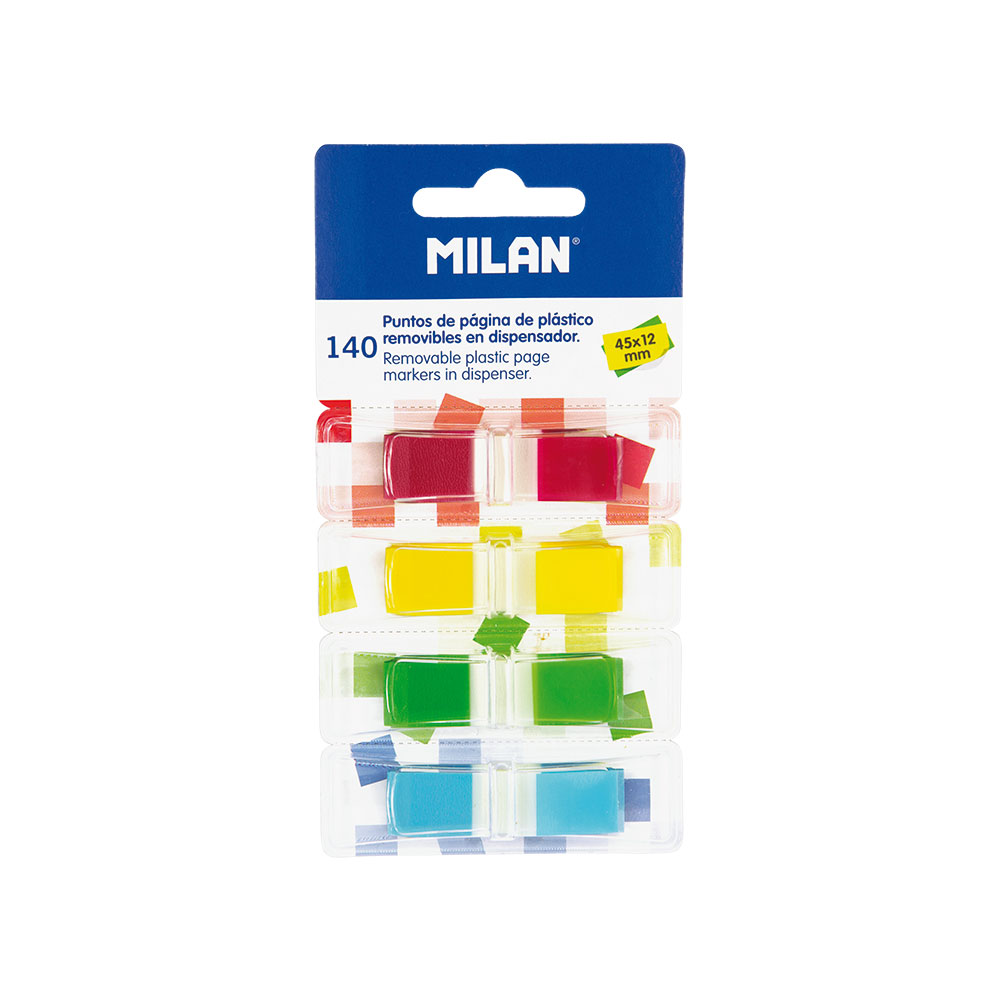 240974-EC Zastavice označ.MILAN transp.sa nosačem 140kom, 4boje 45x12mm 4111604 P24/288