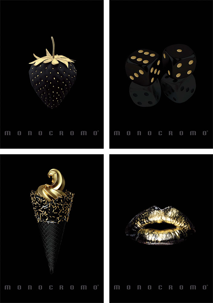 241188-EC Bilježnica A4/D Pigna Monocromo Gold P10/60 NETTO