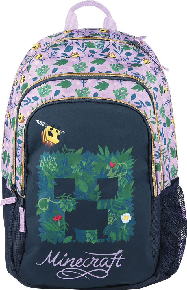 241216-EC Ruksak MINECRAFT Girls 3 zipa 32x44x20 cm P6 NETTO