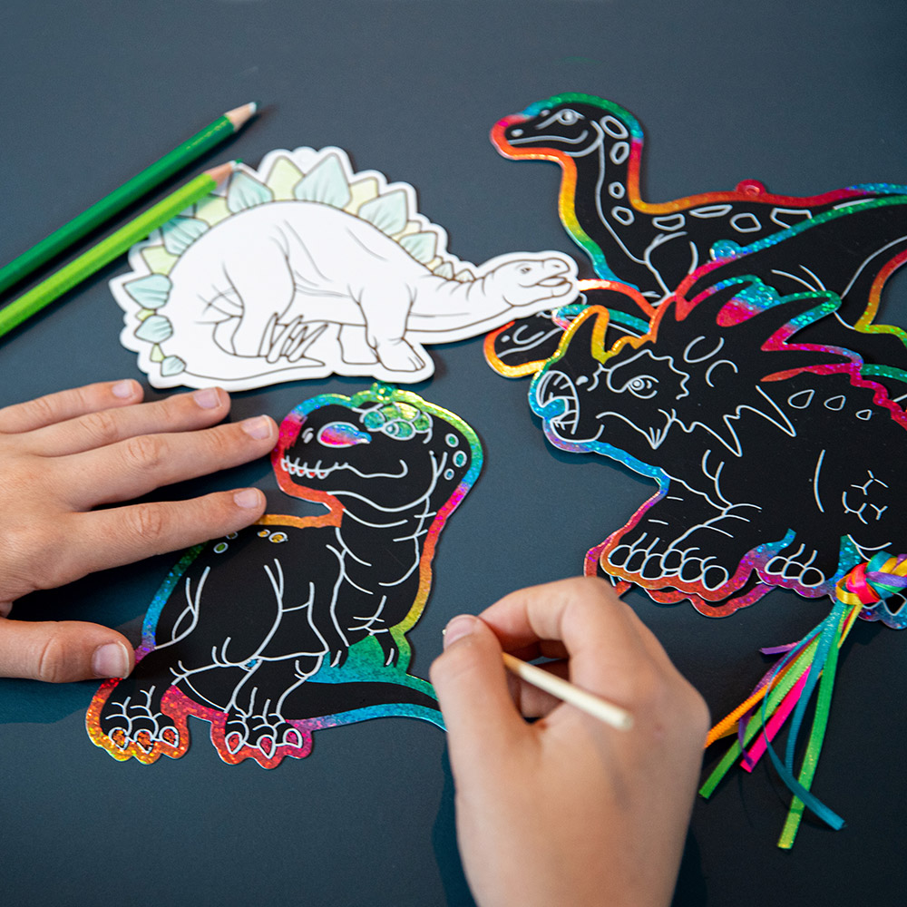 241238-EC Kreativni set DINO viseća dekoracija/papir za grebanje/bojanje 6/1 P12/96 Neto