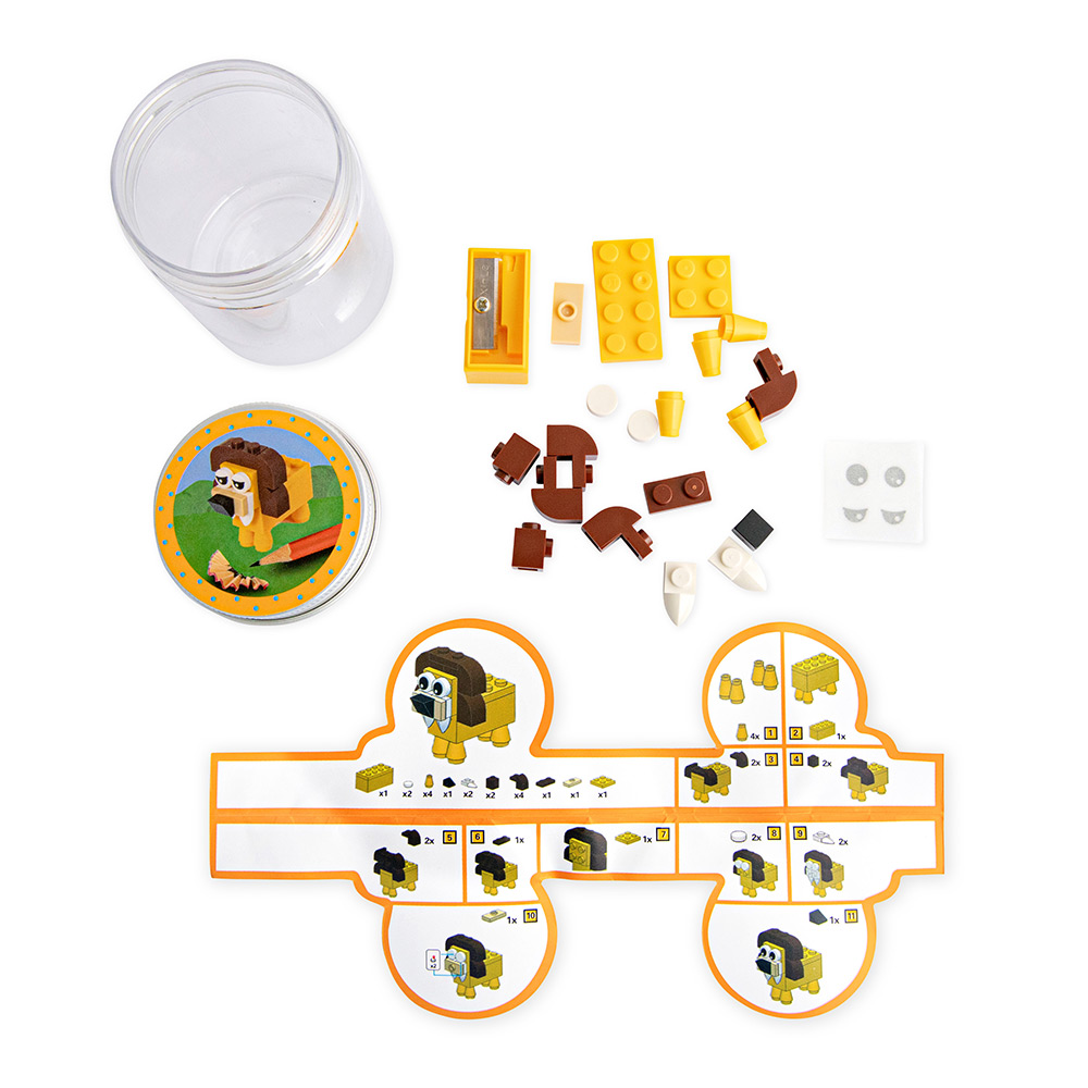 241240-EC Šiljilo životinje iz džungle BUILD/PLAY/SHARPEN sort P16/128 Netto