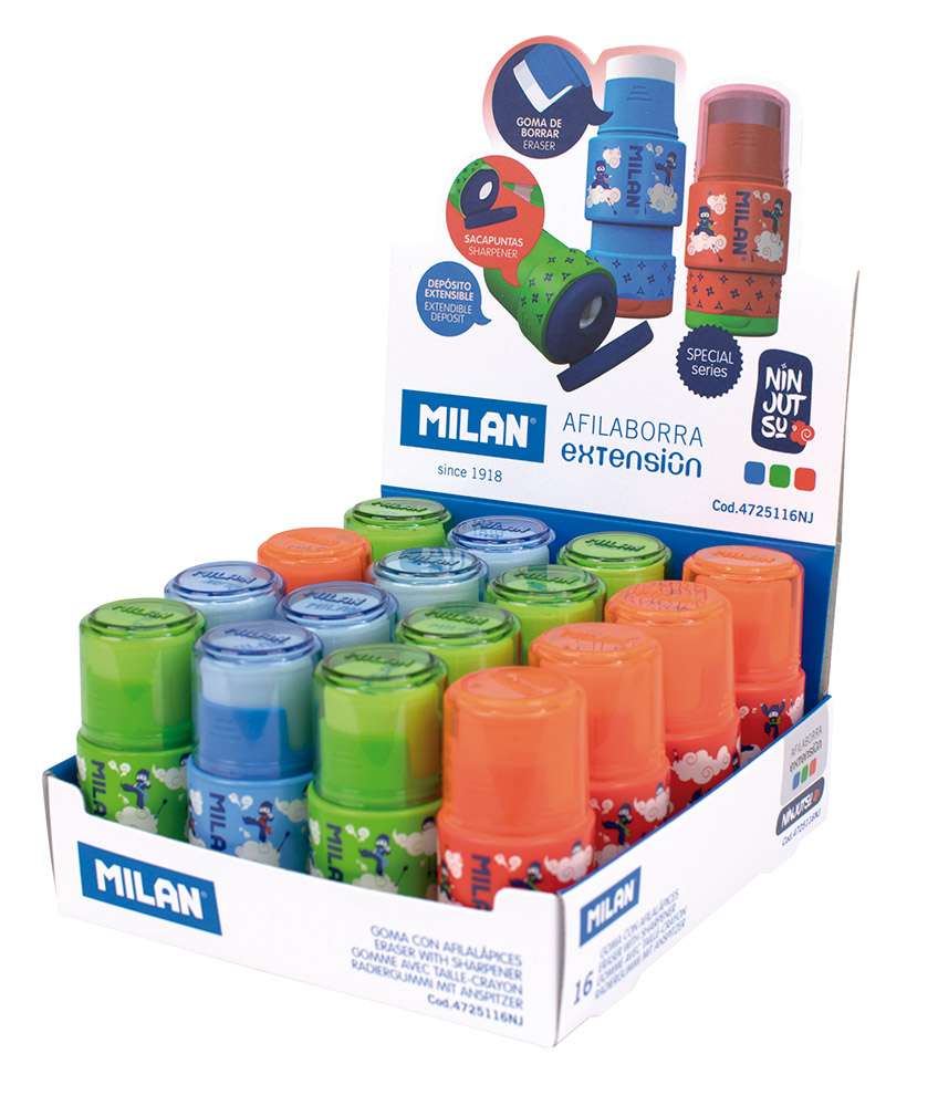 241311-EC Gumica+šiljilo MILAN Extension Ninjutsu plastično sa kućištem P16/160