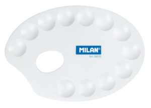 Paleta slikarska ovalna bijela Milan